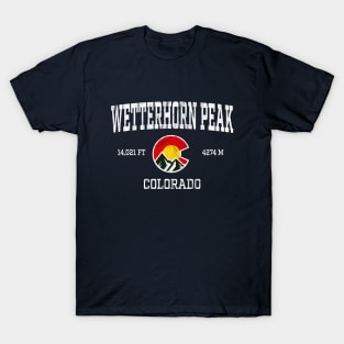 Wetterhorn Peak Colorado 14ers Vintage Athletic Mountains T-Shirt